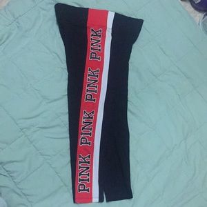 Pink Victoria’s Secret Black/Red/White Legging